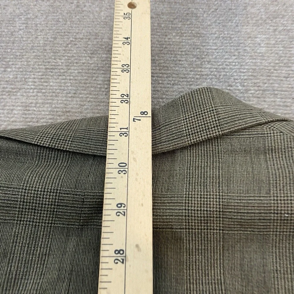 Jos A Bank Wool‎ Blazer Mens Size 43R Brown Plaid Two Button Sport Caot